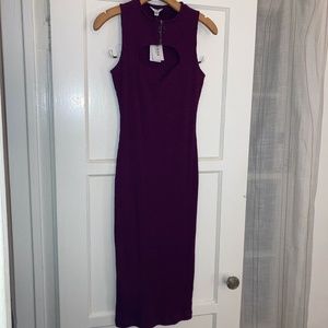 NWT Guess Purple Midi Bodycon Dress